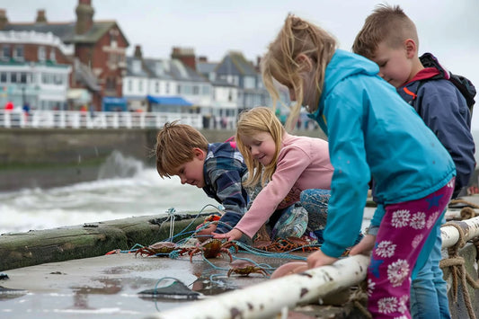 Crabbing off Cromer Pier